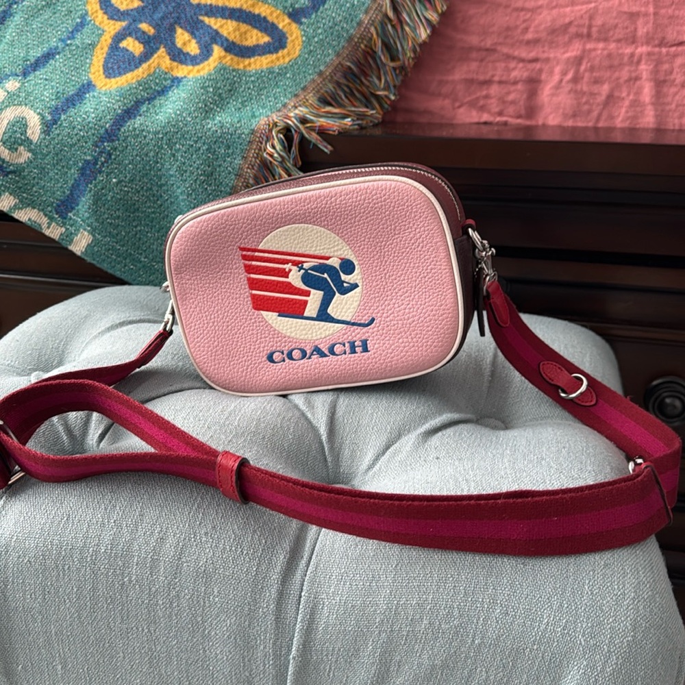 NWT COACH crossbody/ belt bag with skier motif
